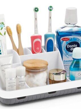 Toothbrush Holder Bathroom Organizer Electric Toothbrush Toothpaste Storage